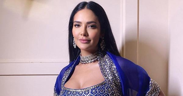 esha gupta blue lehanga indian actress