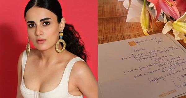 radhika madan recieves letter from Amitabh bachchan