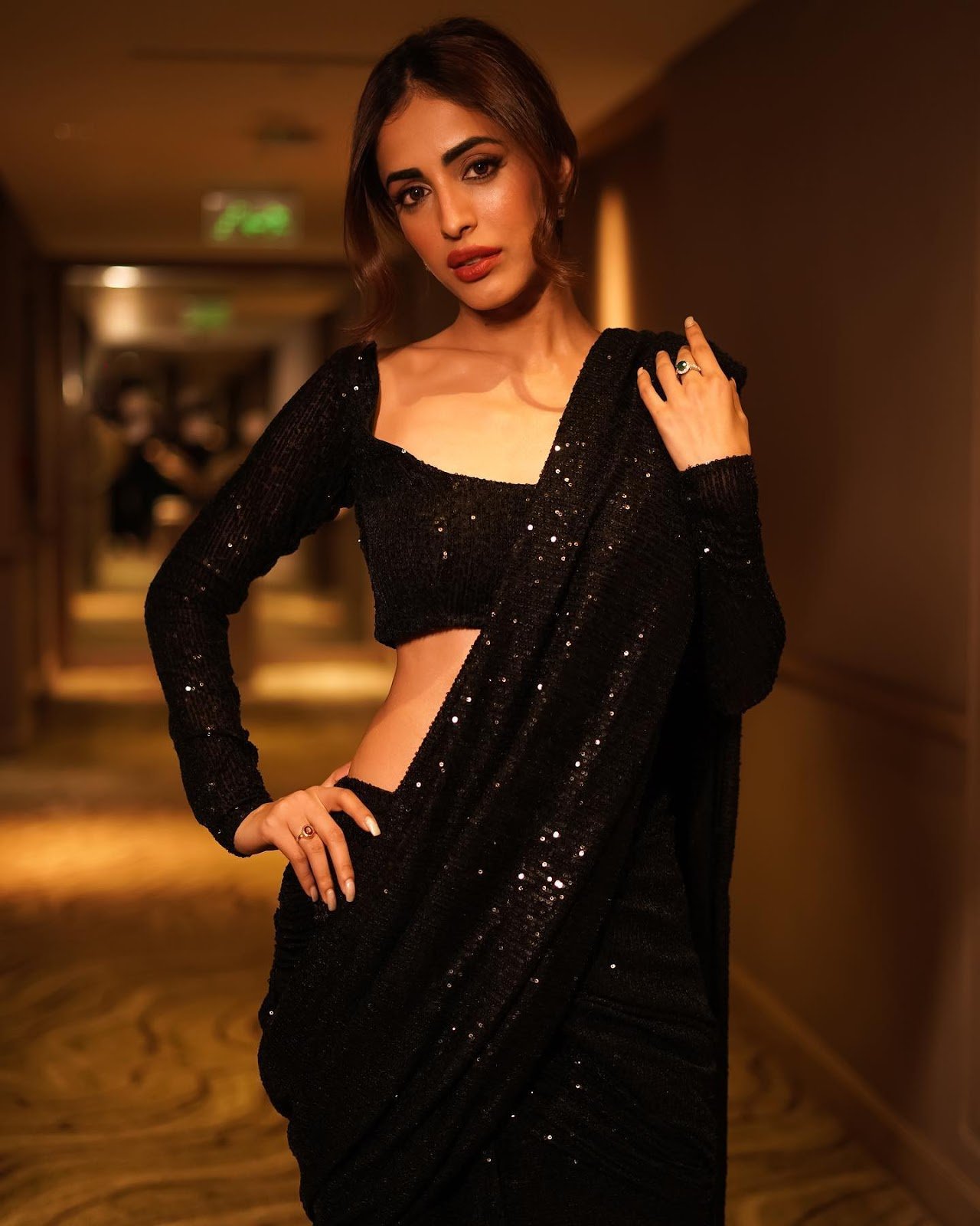 priya banerjee black saree rana naidu actress priya banerjee black saree rana naidu actress