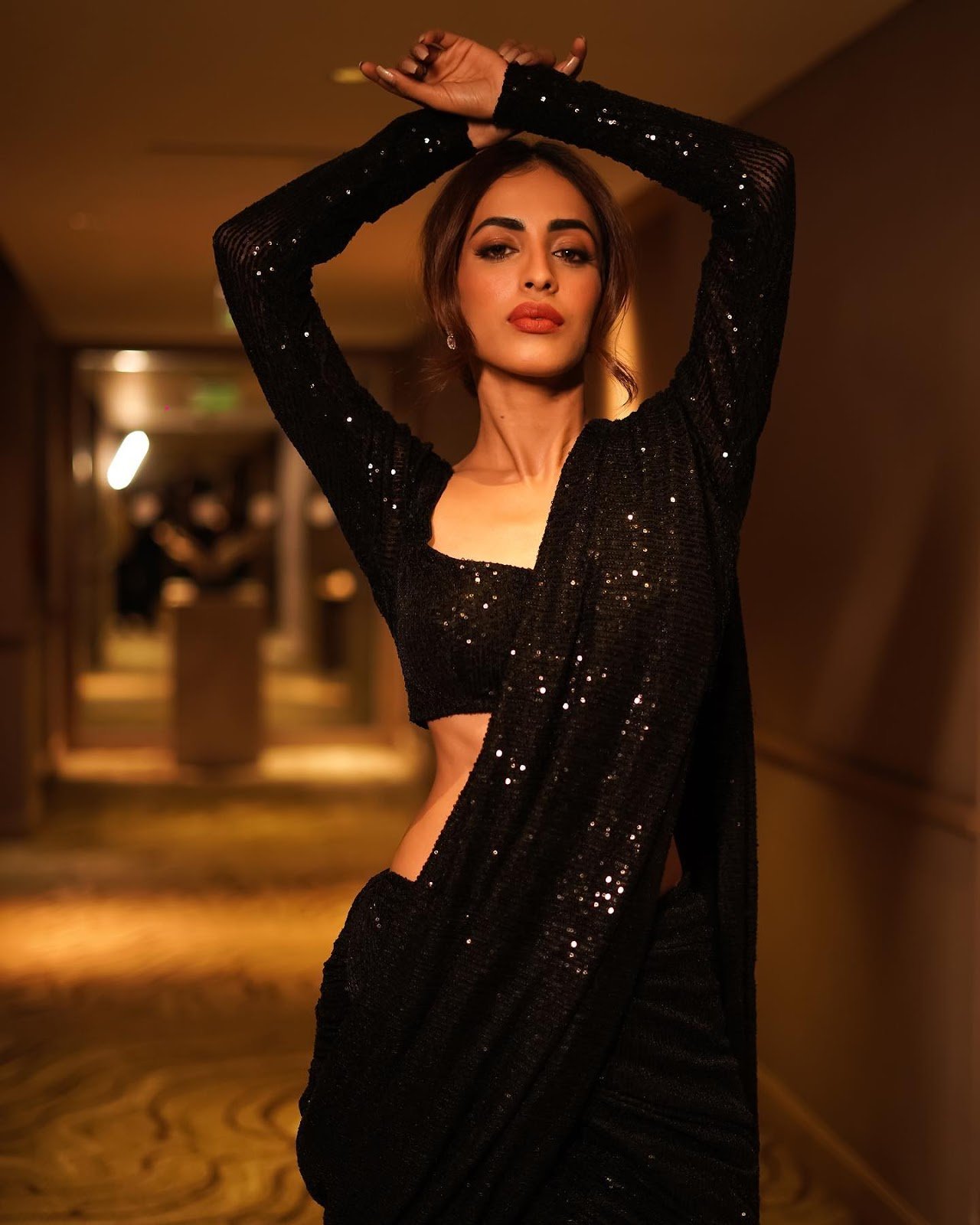 priya banerjee black saree rana naidu actress priya banerjee black saree rana naidu actress