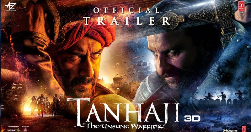 tanhaji trailer ajay devgan saif ali khan kajol neha sharma