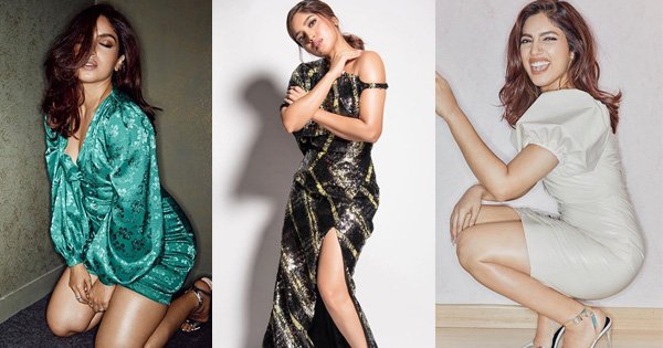 bhumi pednekar stunning sizzling bollywood actress high slit figure