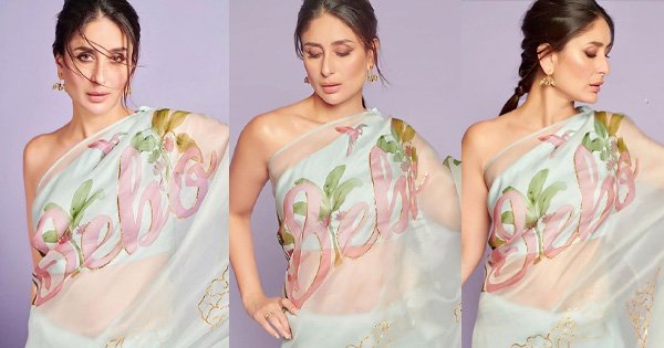 kareena kapoor in saree in the kapil sharma show good newwz promotion
