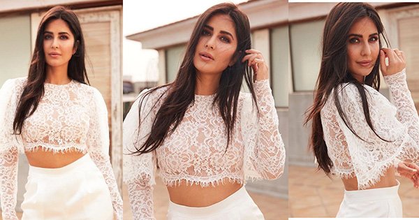 katrina kaif sheer white lacy top bollywood actress we the women festival