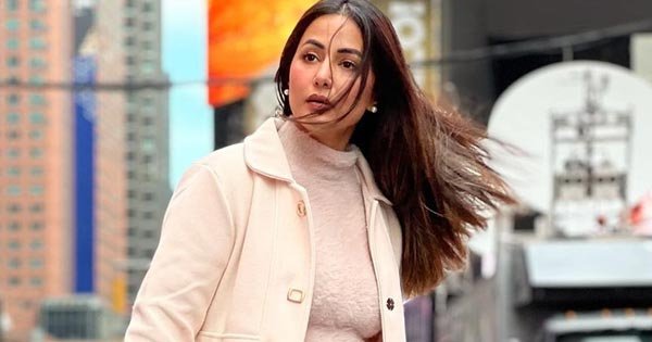 hina khan winter stylish look