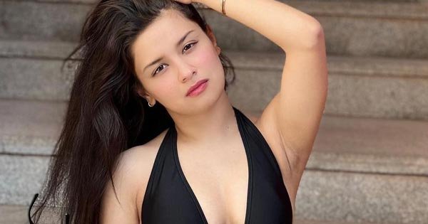 avneet kaur black swimsuit