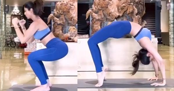 bollywood actress shilpa shetty yoga video