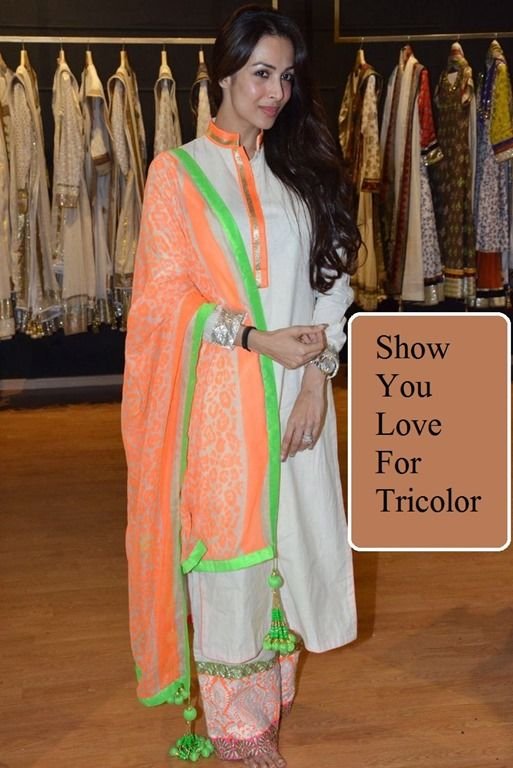 malaika arora tricolor tiranga indian flag suit