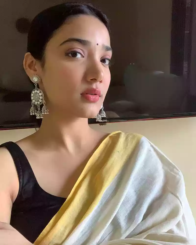 medha shankr in saree 12th fail actress (4)