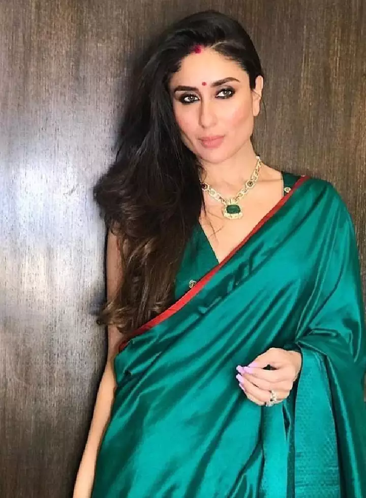 kareena kapoor green saree