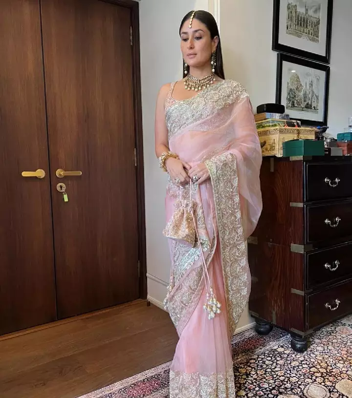 kareena kapoor pink saree saree