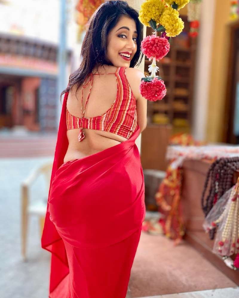 reema worah red saree indian tv actress 8