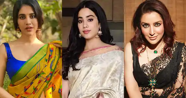 actresses wearing mother's saree