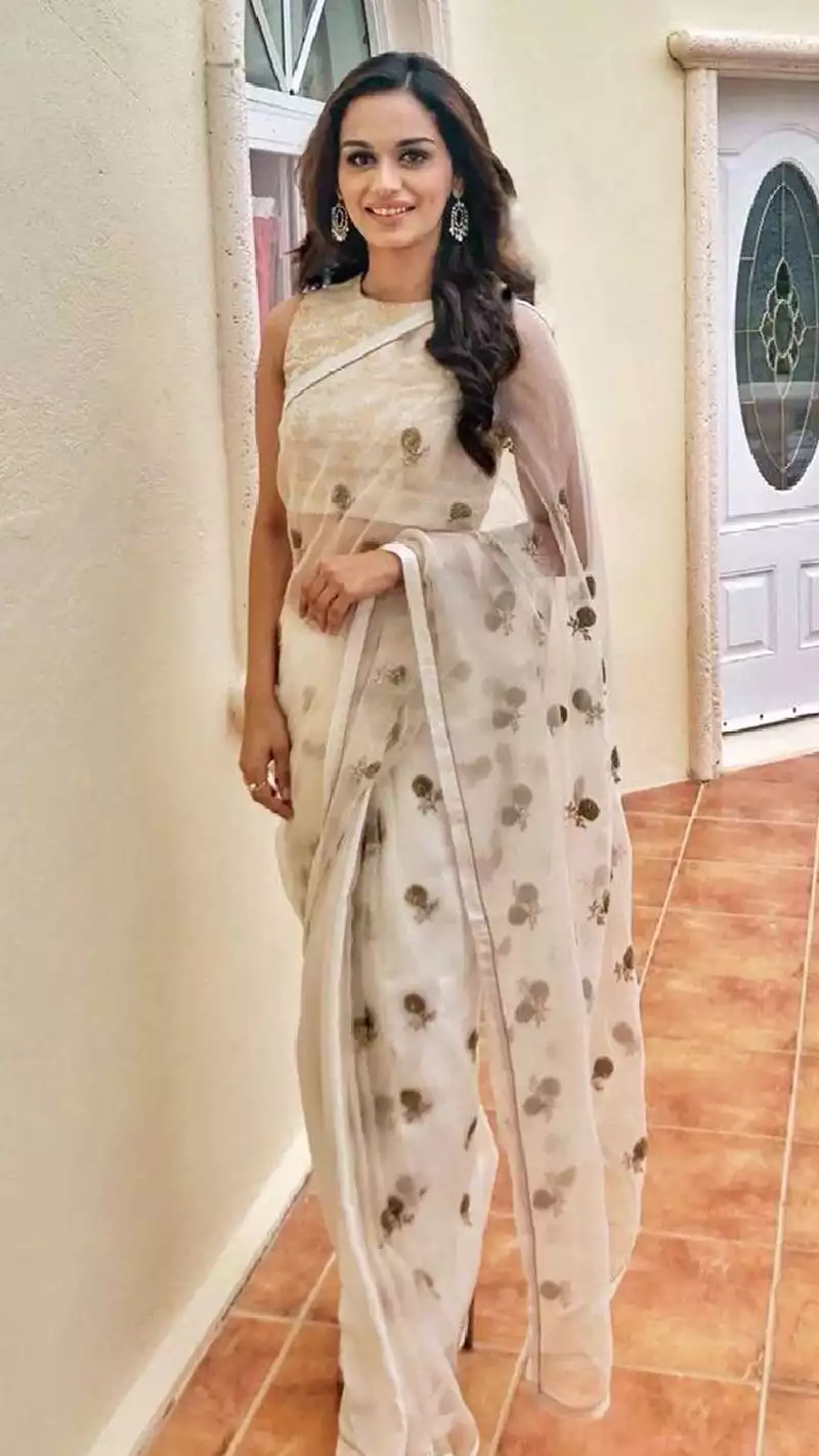 manushi chhillar in saree indian actress 17