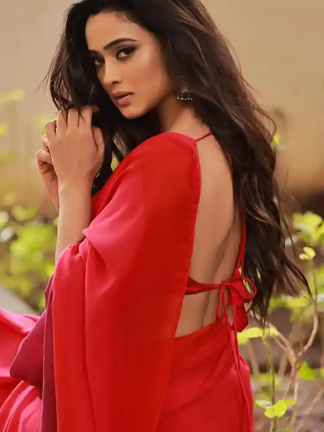 indian tv actress tie back backless blouse