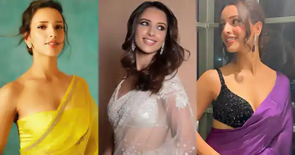 tripti dimri saree actress animal bad newz